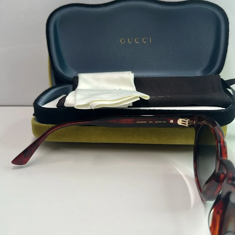 NEW GUCCI Men’s Grey Round Sunglasses GG0825S 005 49mm | Full Packaging